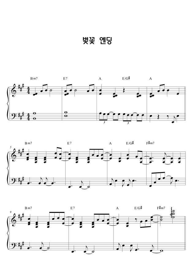 Catiano Busker Busker Cherry Blossom Ending By Catiano mymusicsheet
