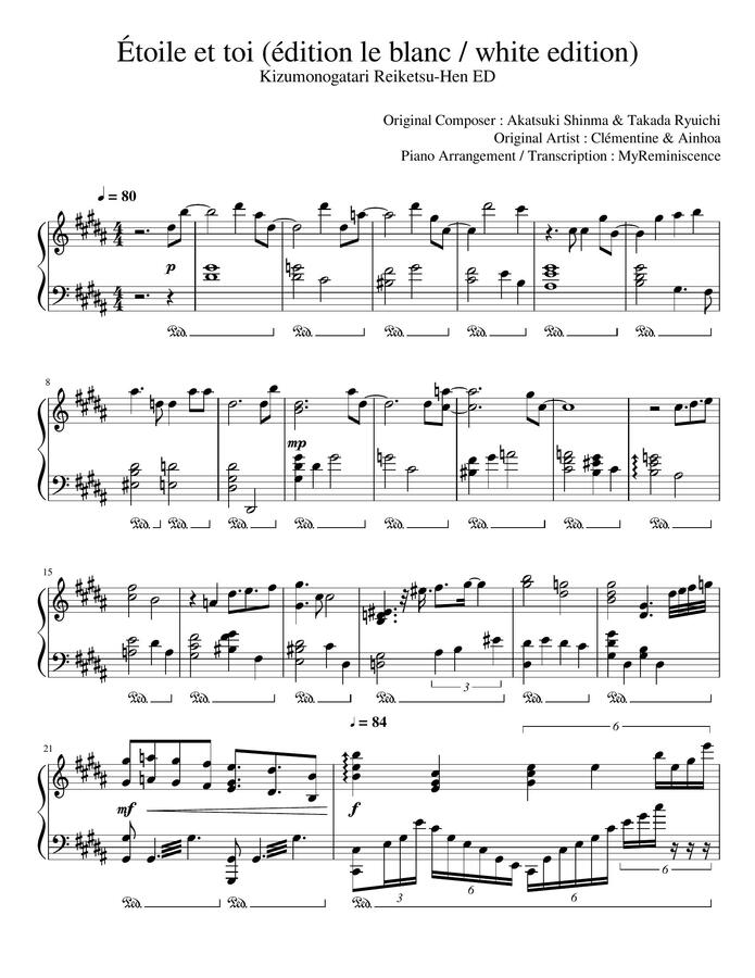Myreminiscence Clementine Ainhoa Etoile Et Toi White Edition Kizumonogatari 3 By Myreminiscence