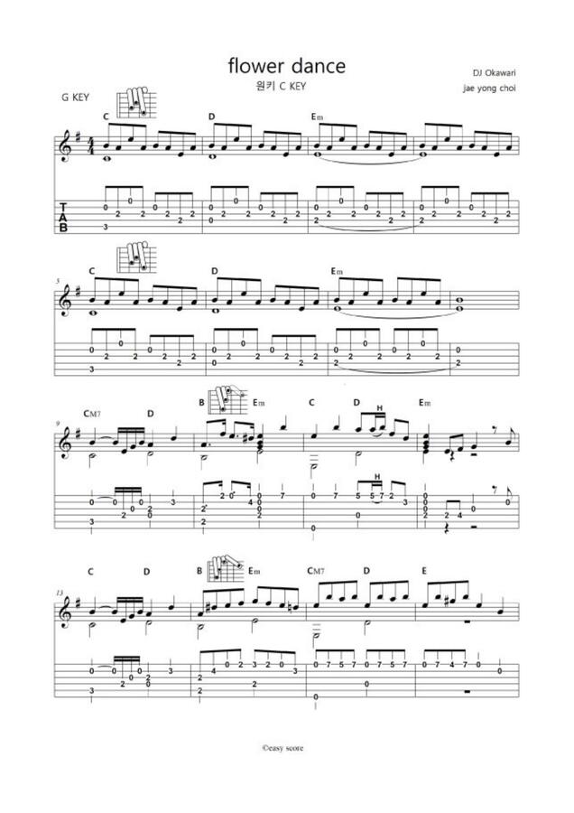 Dj Okawari Flower Dance Guitar Tab Best Flower Site
